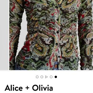 Alice + Olivia Paisley Long Sleeve Top